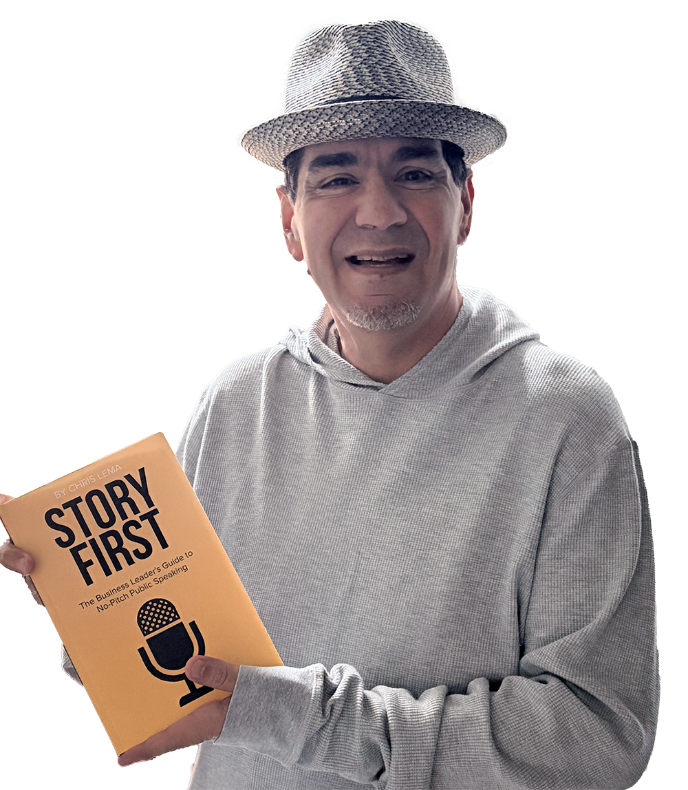 Chris Lema with Story First book