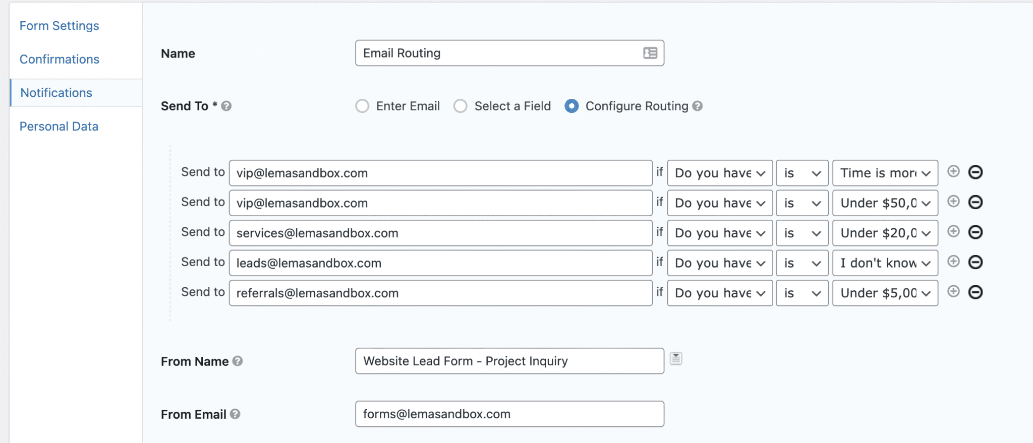 EmailRouting Gravity