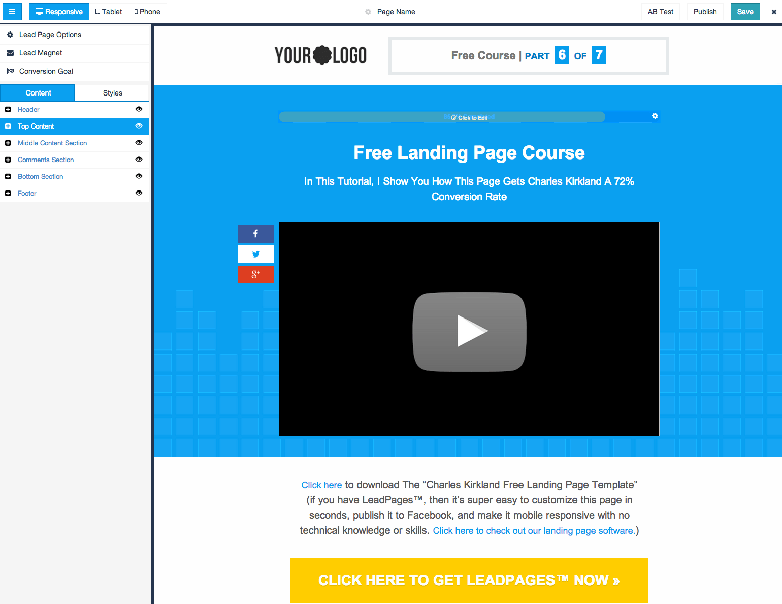 LeadPages view