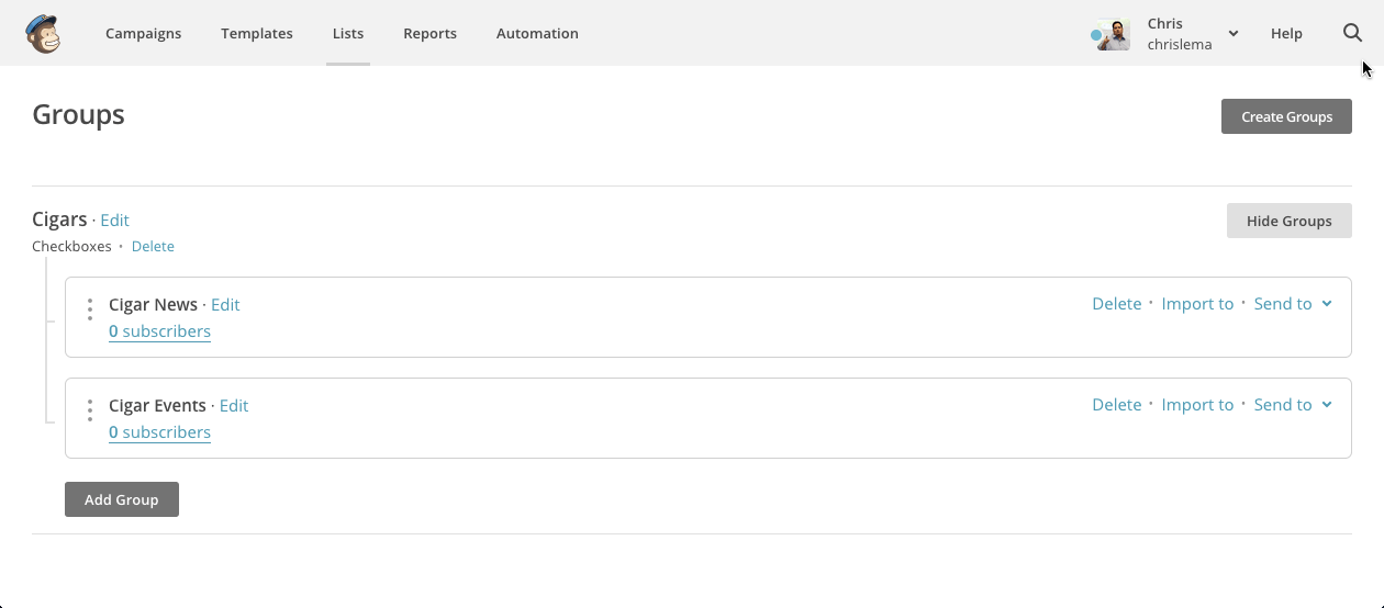 MailChimpGroups