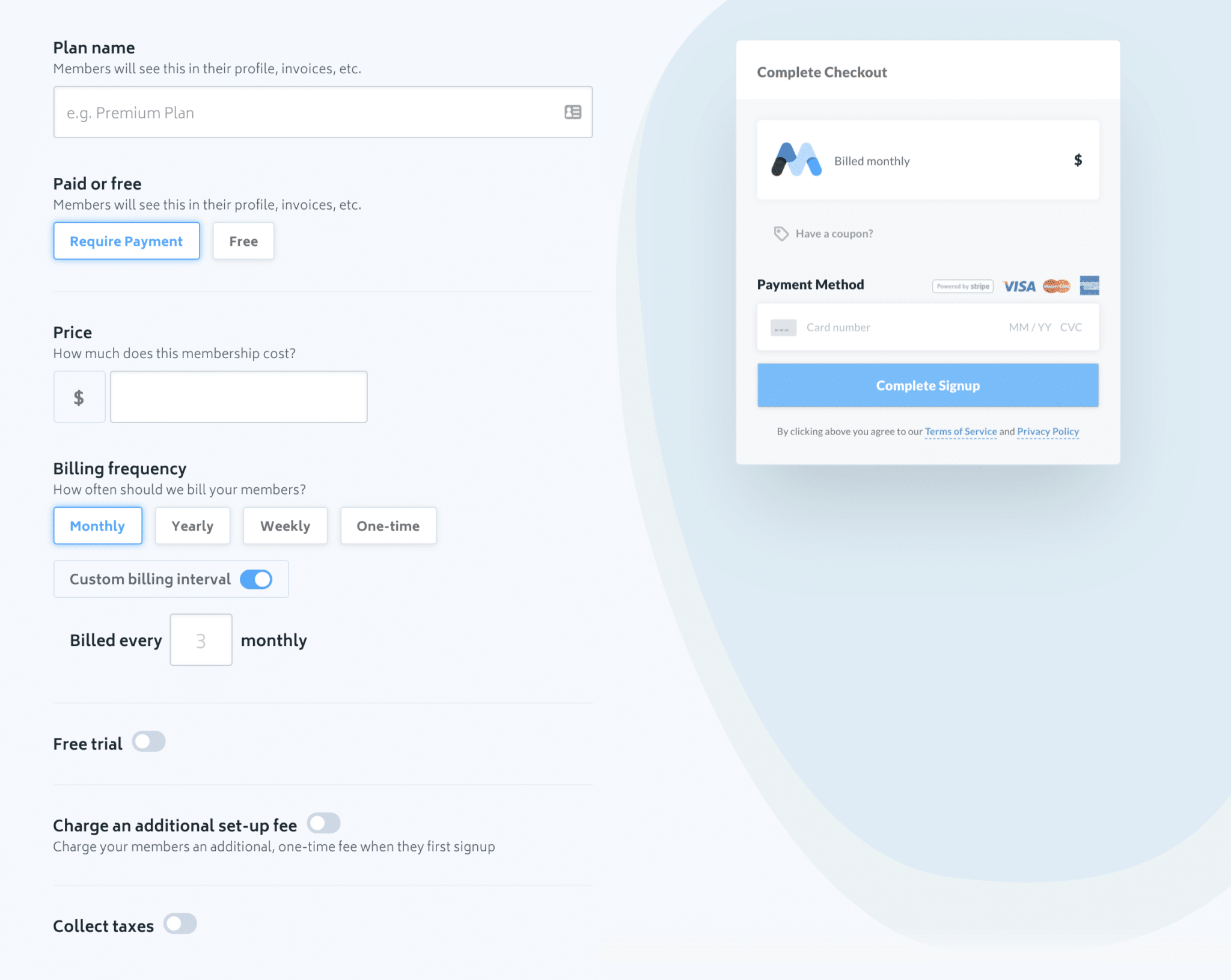 Memberstackplancreation
