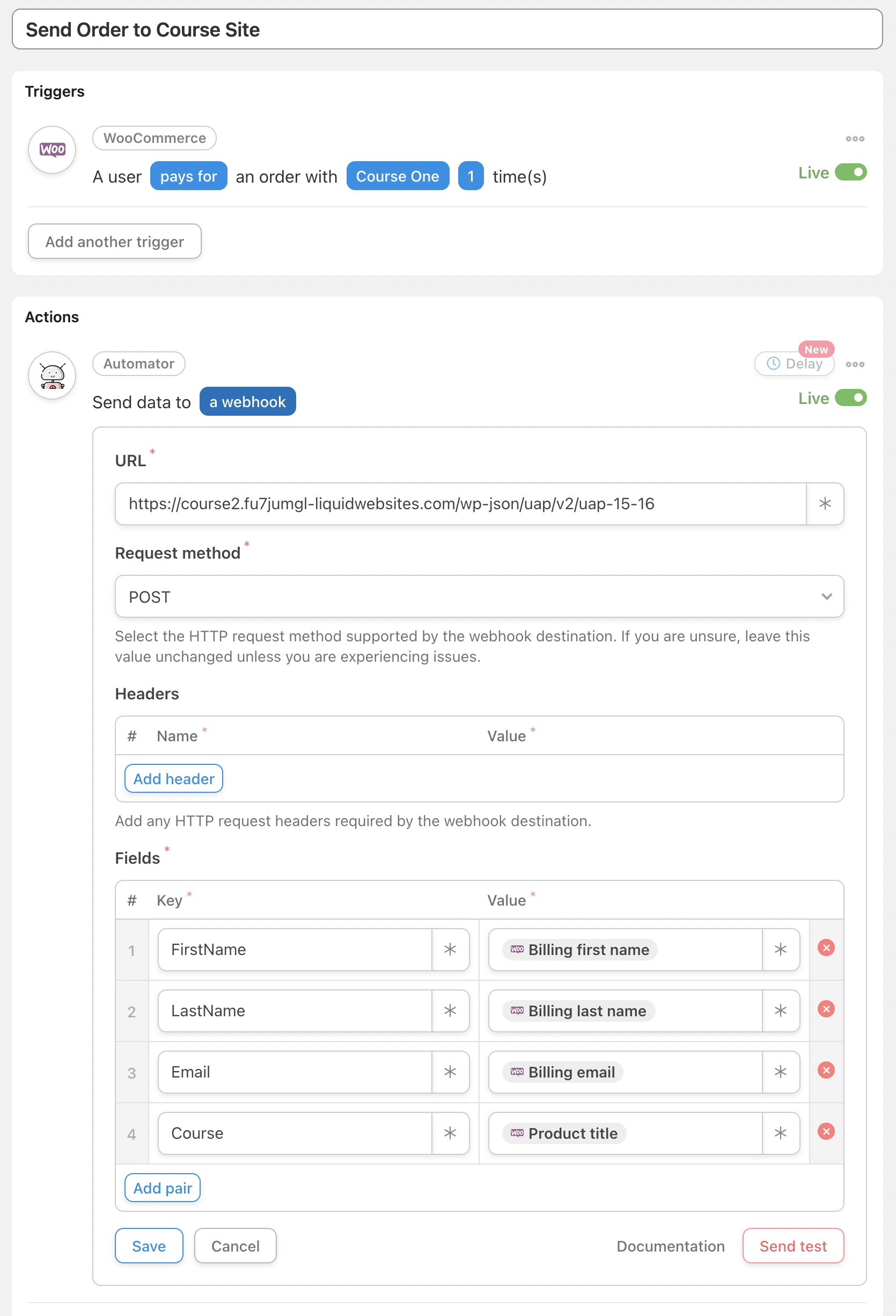 SendOrderDataToCourseSite
