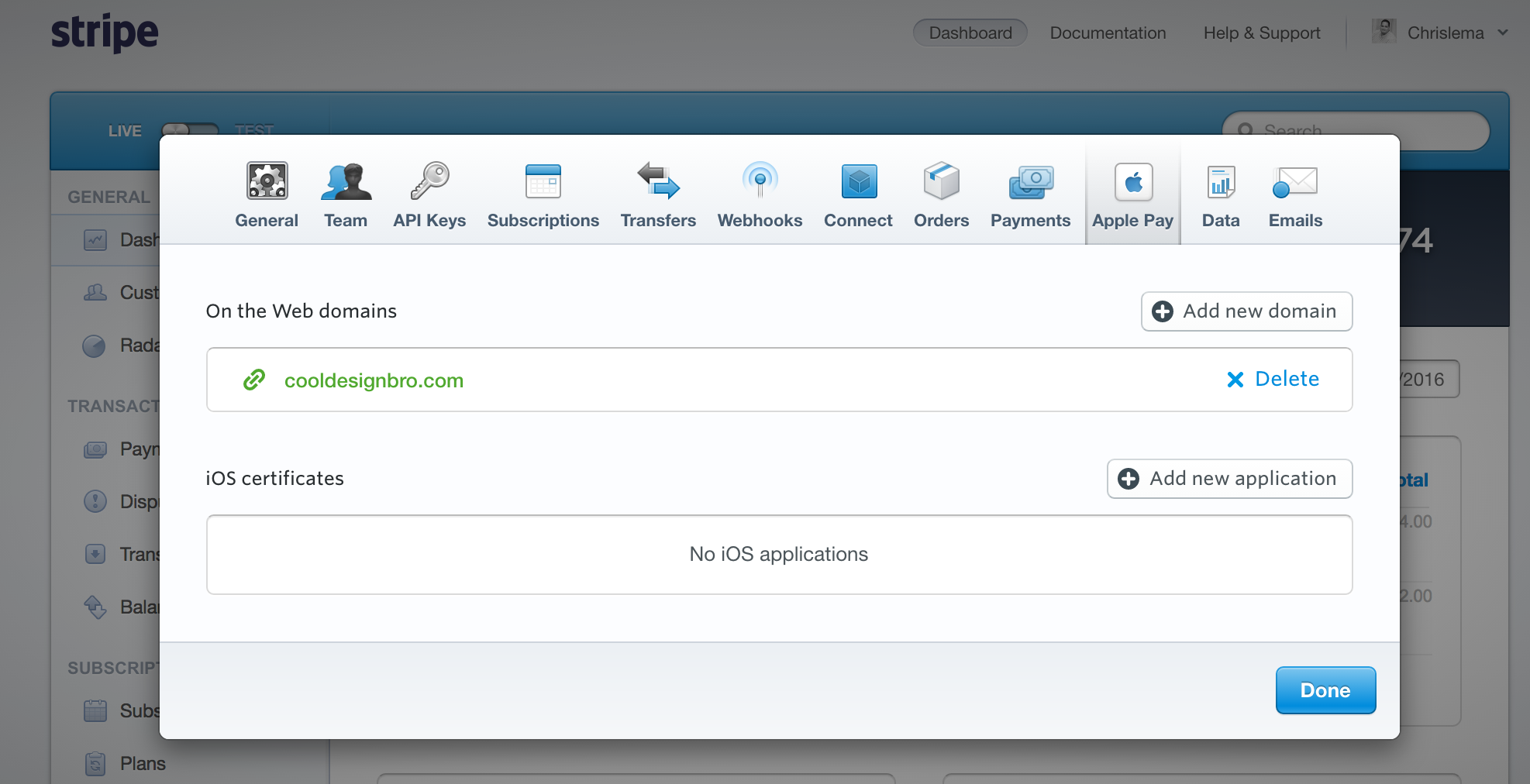 StripeSettingsApplePay