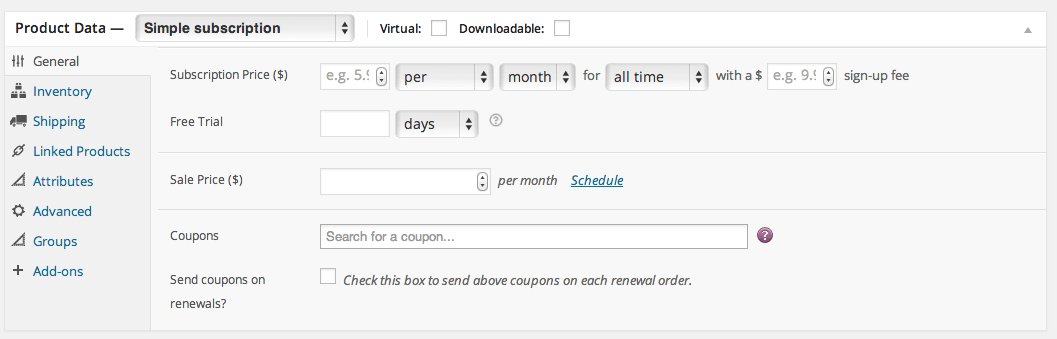 Subscription Product