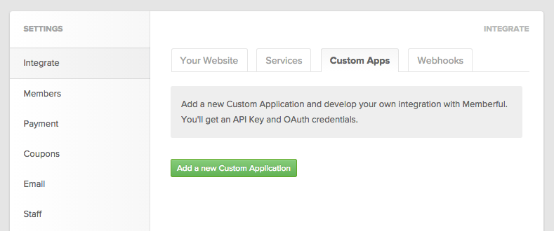 custom integration memberful