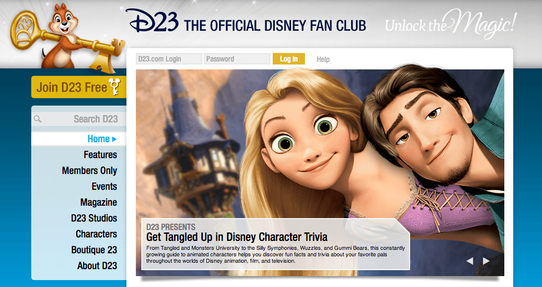 d23 relaunched membership site