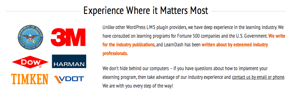 experience elearning