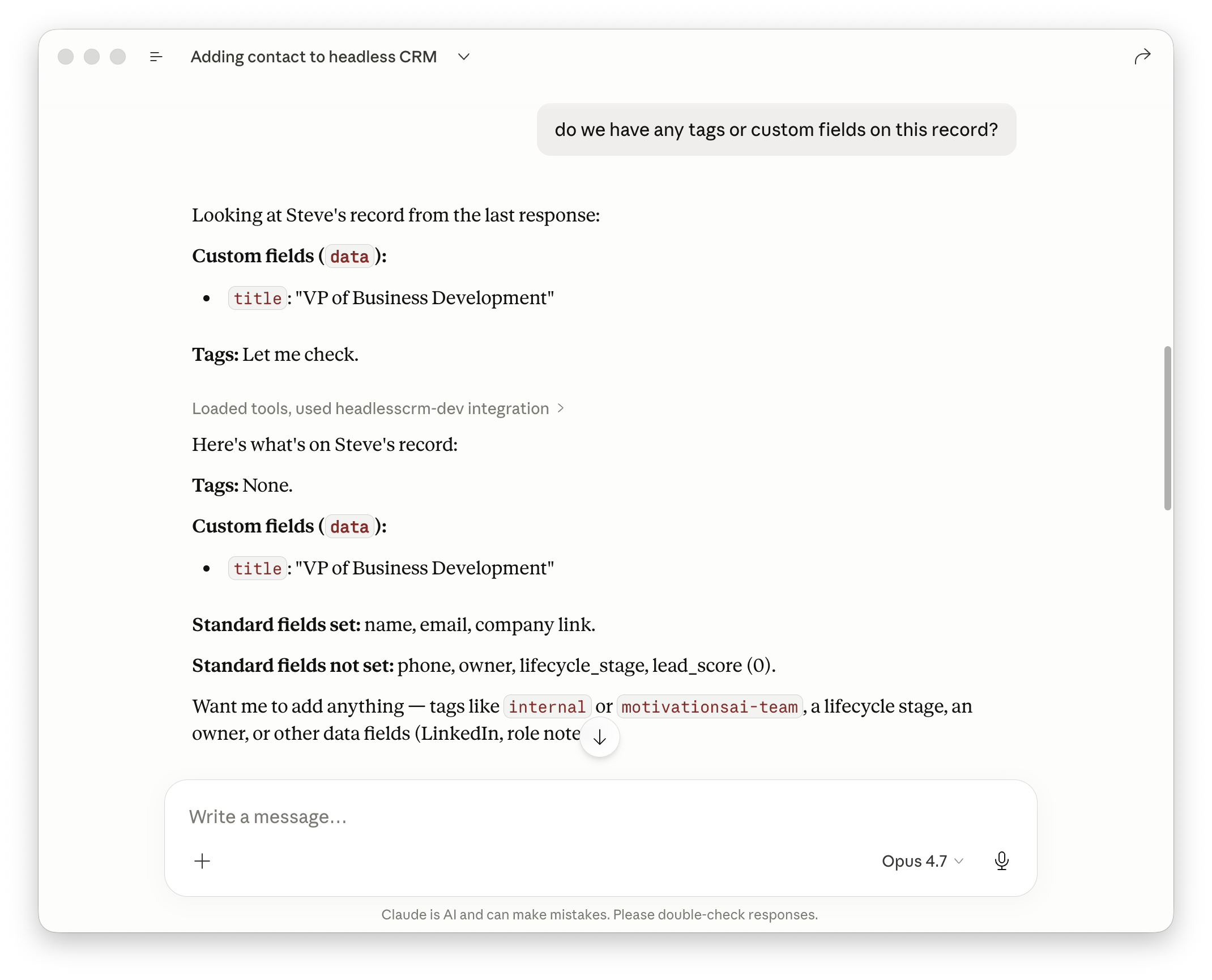 Headless CRM (Agentic Software) 3