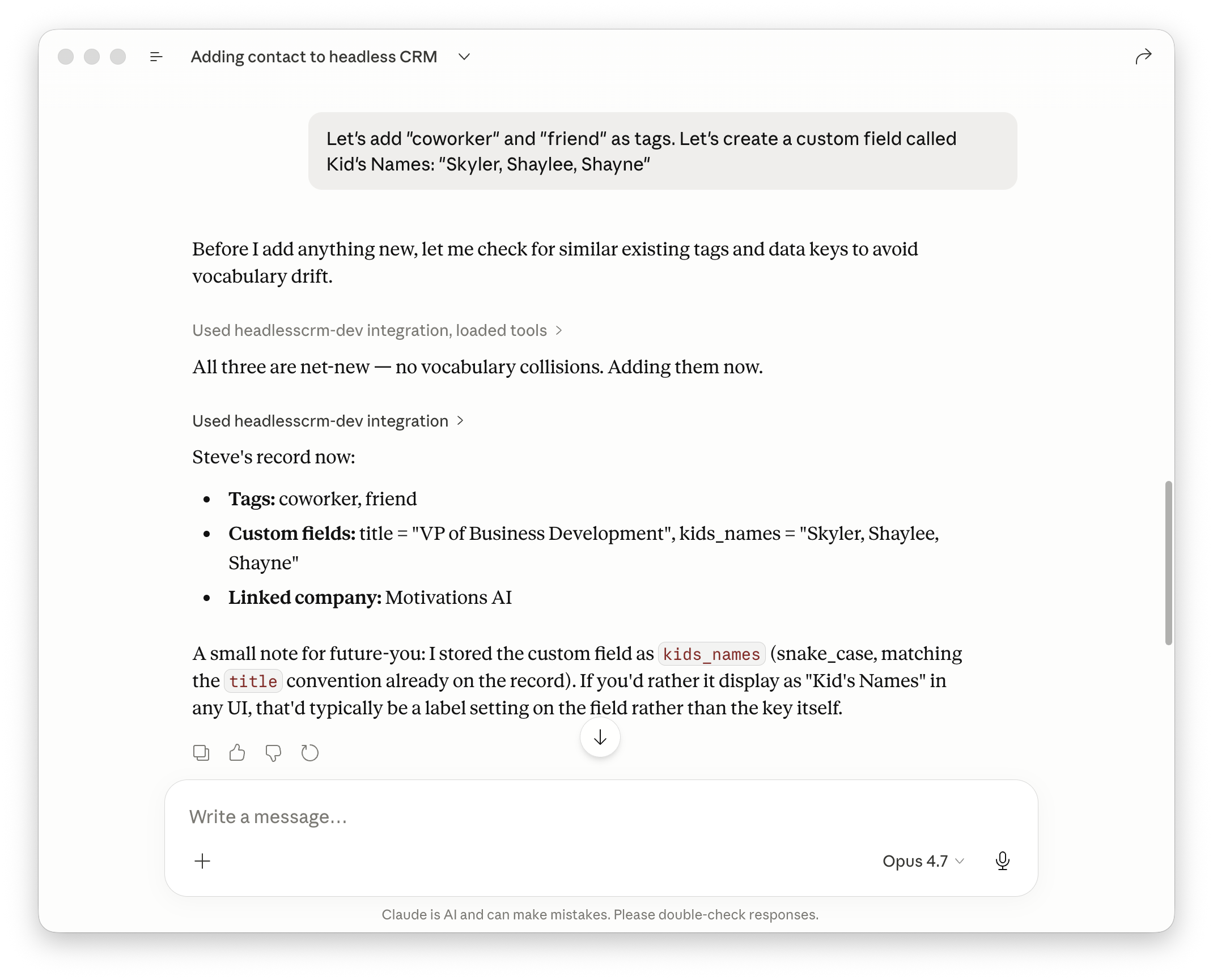 Headless CRM (Agentic Software) 4